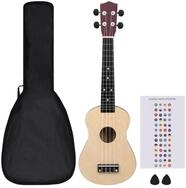 vidaXL Ukulele, Sopran Ukulele Set f&uuml;r Kinder mit Tasche Helles Holz 23"
