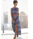Vivance by Lascana Maxikleid mit Seitennahttaschen und Schlitz lockeres...
