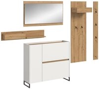 xonox.home Garderoben-Set Garderoben-Set Drive, wei&szlig; / Artisan Oak, 5-teilig,