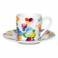 K&ouml;nitz Espressotasse Colourful Cast Bubbles, 85 ml, Porzellan