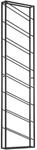 Wohnling Weinregal WL6.686 Wand Schwarz 36x150x8 cm Flaschenregal Metall Regal...