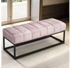 FINEBUY Bettbank FB60346 Sitzbank Polsterbank Samt 108 cm Flurbank Modern Bank...