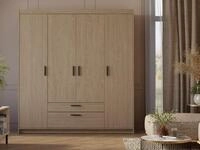 Beautysofa Dreht&uuml;renschrank ELENA 4D 4-T&uuml;rig, mit Schubladen