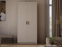 Beautysofa Kleiderschrank ELENA 2D 2-T&uuml;rig mit Kleiderstange