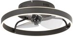 Qazqa Deckenventilator Maddy, (nicht austauschbare) LED, Schwarz, Modern, Stahl,
