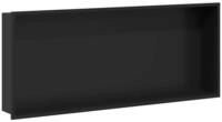 vidaXL Duschwand Duschnische Schwarz 75 x 30 x 9,5 cm Edelstahl, (1 tlg)