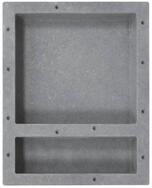 vidaXL Duschwand, Duschnische mit 2 F&auml;chern Mattgrau 41x51x10 cm