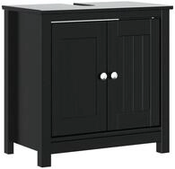 vidaXL Waschbeckenunterschrank Waschbeckenschrank BERG Schwarz 60x34x59 cm