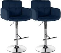 CLP Barhocker Los Angeles (Set, 2er), Samtbezug, h&ouml;henverstellbar, drehbar