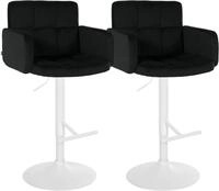 CLP Barhocker Los Angeles (Set, 2er), Samtbezug, h&ouml;henverstellbar, drehbar