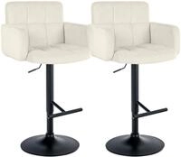 CLP Barhocker Los Angeles (Set, 2er), Samtbezug, h&ouml;henverstellbar, drehbar