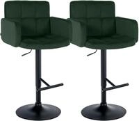 CLP Barhocker Los Angeles (Set, 2er), Samtbezug, h&ouml;henverstellbar, drehbar