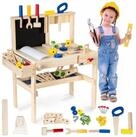 Mamabrum Spielwerkbank Holz-Werkbank f&uuml;r Kinder &ndash; Handwerks-Set + Werkzeugg&uuml;rtel