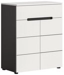xonox.home Schuhschrank Canu Schuhschrank 2 T&uuml;ren, 1 Schublade wei&szlig;, grau....