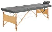 vidaXL Massageliege Massageliege 4-Zonen Holzgestell Anthrazit 186x68 cm