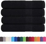 vidaXL Handtuch Handt&uuml;cher FROGN 4 Stk. Schwarz 100x200 cm 360 g/m2, (4-St)...
