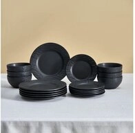 Karaca Geschirr-Set Solem Embossed Geschirrset f&uuml;r 6 Personen, 18-tlg. Tafelservice,