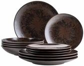 M&Auml;SER Tafelservice METALLIC BRONZE, aus Keramik (12-tlg), 4 Personen, Keramik,