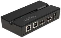 Delock USB 2.0 Switch f&uuml;r 2 PC an 2 Ger&auml;te USB-Adapter