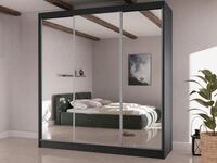Beautysofa Kleiderschrank HOMA II Breite: 200 cm, mit Spiegeln, mit Schubladen