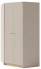 Beautysofa Eckschrank ALEX mit 2 Kleiderstangen und 8 Ablagen (erh&auml;ltlich in...