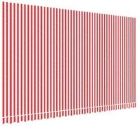 vidaXL Markise Markisenbespannung Rot und Wei&szlig; Gestreift 5x3 m