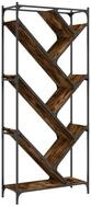 vidaXL B&uuml;cherregal B&uuml;cherregal R&auml;uchereiche 79x30x180 cm Holzwerkstoff und Metall,