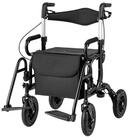 COSTWAY Rollator, mit Luftbereifung & faltbar, Aluminium, bis 140 kg