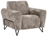 Beautysofa Sessel mit Metallbeine in Schwarz VOLARE (modernes Design, R&uuml;cken...