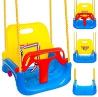 KRUZZEL Babyschaukelsitz Kinderschaukel 3 in 1 Gartenschaukel (Spar-Set,...