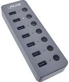 Inline Laptop-Dockingstation USB 3.2 Gen.1, 7-Port, mit Schalter, Aluminium,...