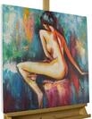 KUNSTLOFT Gem&auml;lde Begehrenswerter Blick 60x60 cm, Leinwandbild 100% HANDGEMALT