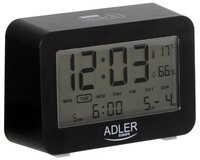Adler Wecker AD 1196B Wecker schwarz digital mit Hintergrundbeleuchtung 3 Alarme