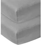 Meyco Baby Spannbettlaken Grey, Jersey, Gummizug: Rundum, (2 St&uuml;ck), 70x140/150cm -