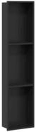 vidaXL Duschwand Duschnische Schwarz 90 x 20 x 9,5 cm Edelstahl, (1 tlg)