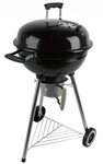 Trend Line Holzkohlegrill TrendLine Kugelgrill Parrilla &Oslash; 44 cm schwarz, Mit Rollen