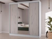 Beautysofa Kleiderschrank LICO II Breite:200cm, mit Spiegel, mit Schubladen