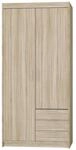 Beautysofa Kleiderschrank ELENA 2D mit Schubladen und Kleiderstange