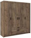 Beautysofa Dreht&uuml;renschrank ELENA 4D 4-T&uuml;rig, mit Schubladen