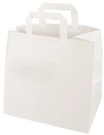 PAPSTAR Tragetasche 50 Tragetaschen, Papier 25 cm x 26 cm x 17 cm weiss mit