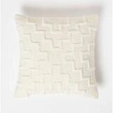 Homescapes Dekokissen Tufted Kissen creme 45 x 45 cm &ndash; Dekokissen geometrisch