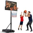 KM - Fit Basketballkorb Basketballst&auml;nder h&ouml;henverstellbar mobil mit Rollen...