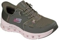 Slip-On Sneaker SKECHERS "GLIDE-STEP PRO", Damen, Gr. 37, gr&uuml;n (olivgr&uuml;n), Textil,