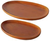 BOLTZE GRUPPE GmbH Tablett Tabletts aus Holz TORIN, 20-29 cm, 2er-Set, Holz