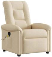 vidaXL Sessel Massagesessel Creme Stoff (1-St)