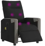 vidaXL Sessel Massagesessel Elektrisch Schwarz Stoff (1-St) schwarz