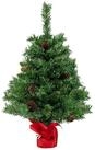 COSTWAY K&uuml;nstlicher Weihnachtsbaum, mit 8 Lichtmodi & 8 Tannenzapfen, 64cm
