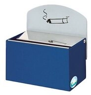 PROREGAL&reg; Aschenbecher Robuster Wandascher Schild 0,4L 16x14x9,8cm Blau