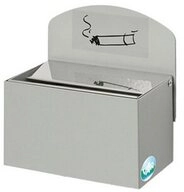 PROREGAL&reg; Aschenbecher Robuster Wandascher Schild 0,4L 16x14x9,8cm Silber