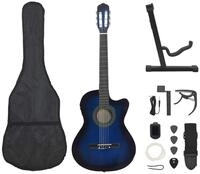 vidaXL Westerngitarre 12-tlg. Western Gitarren-Set mit Equalizer und 6 Saiten...